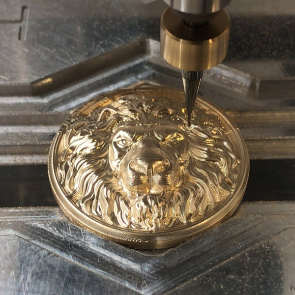 relief milling, cnc relief engraving of a lion's head (finishing) with engraving machine